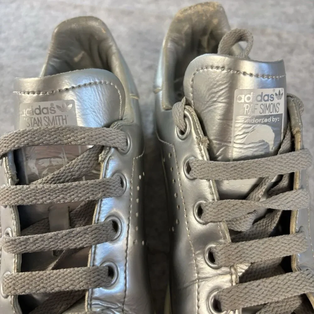 Raf Simons x Adidas Stan Smith Silver Metallic Mens Size 5 Womens Size 6 AQ2643